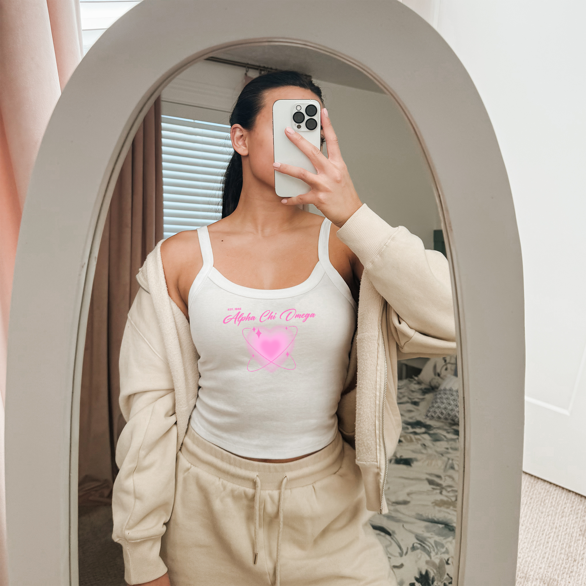 Y2K Airbrush Heart Crop Tank