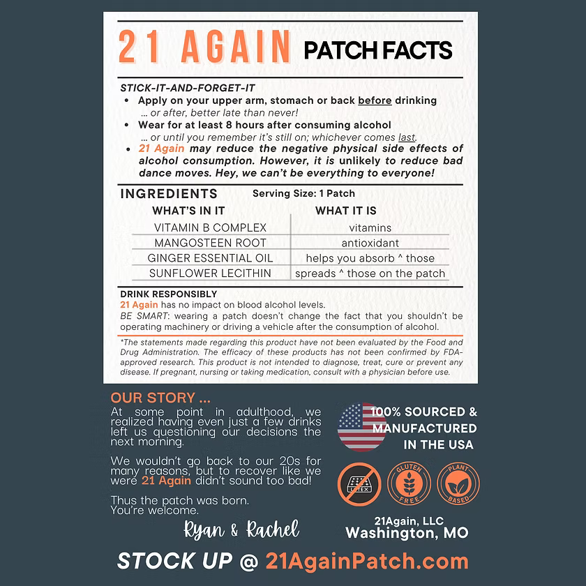 21 Again Hangover Patch