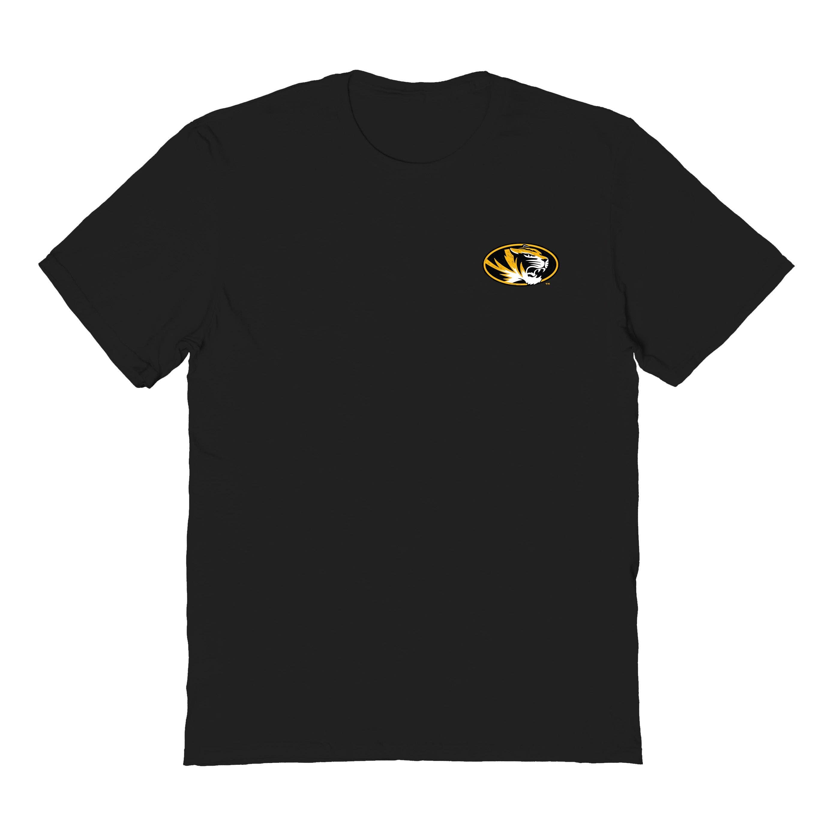 Missouri Tigers MU Vive La Fete Impressions Artwork Womens Cotton Tshirt: Heather Gray / S