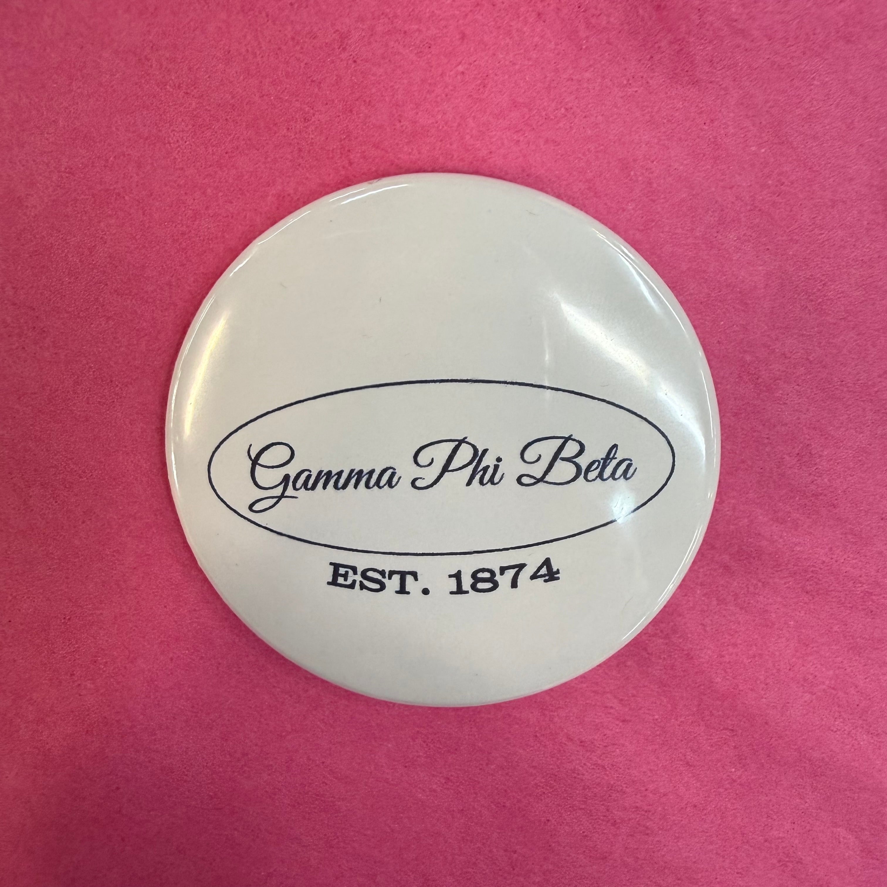 White & Navy Sorority Button