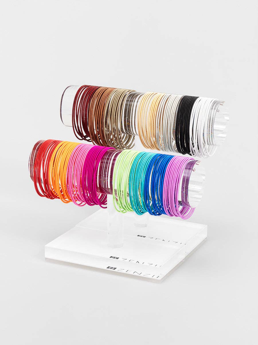 Vibrant Stainless Steel Bangle Set