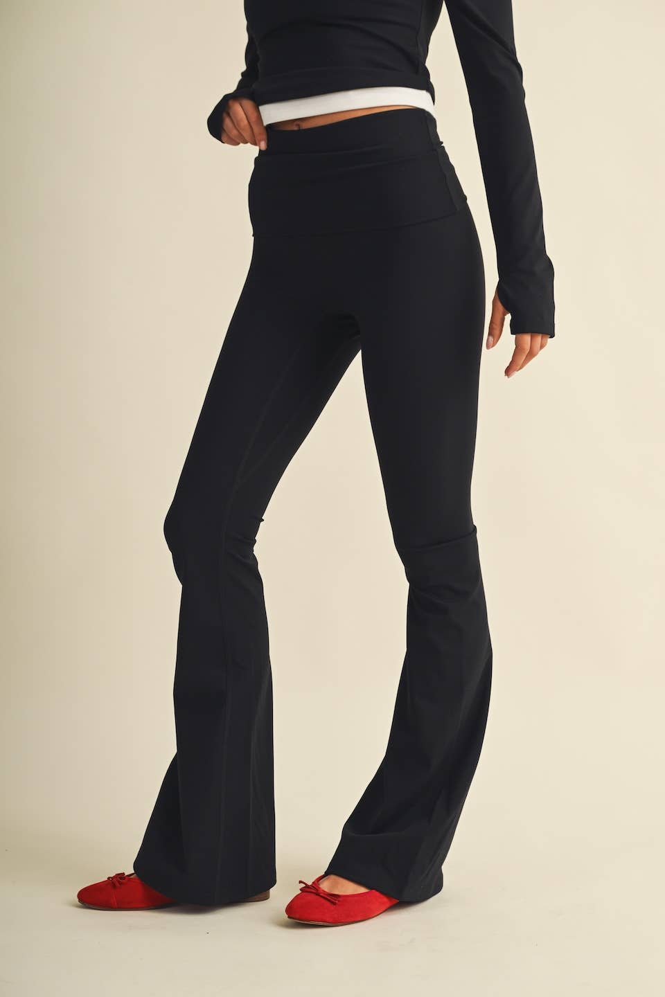 Active Foldover Flare Legging