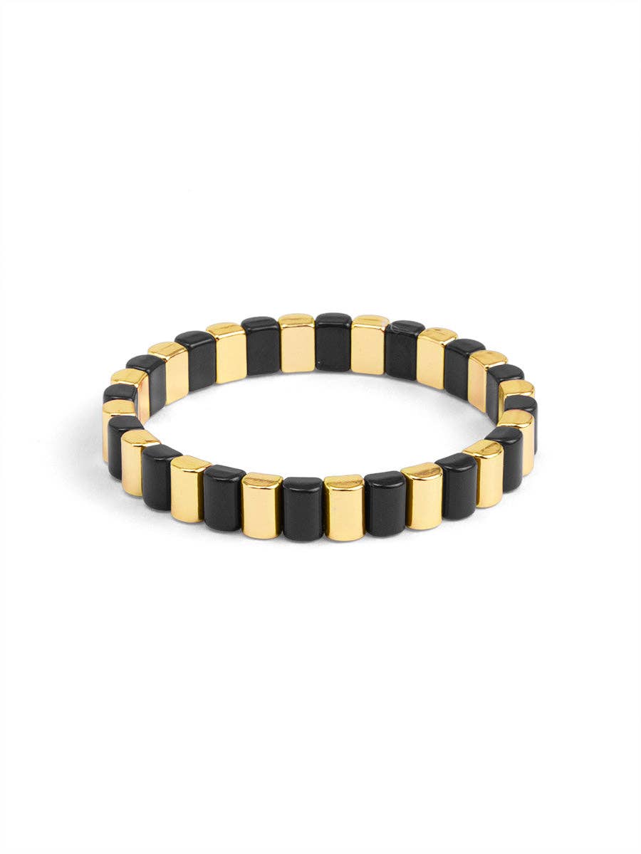 Enamel Tile Stretch Bracelet