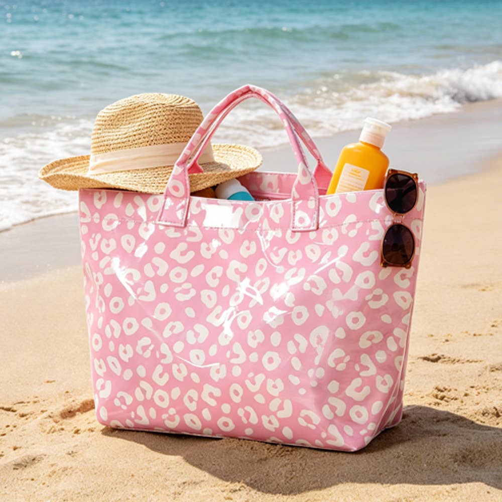 Striped Tote Bag PVC Handbag