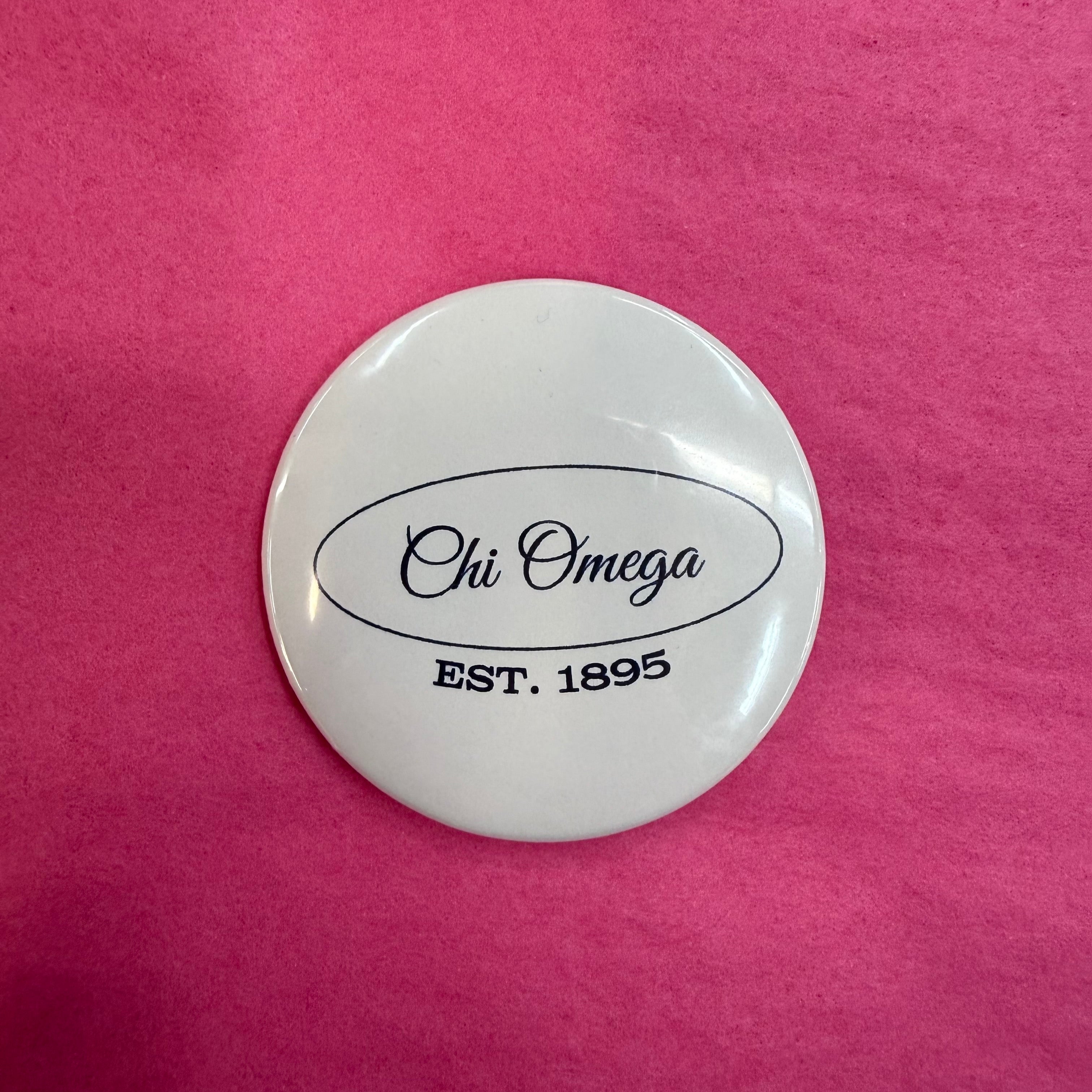 White & Navy Sorority Button