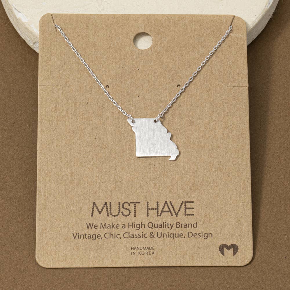 Missouri State Map Pendant Necklace
