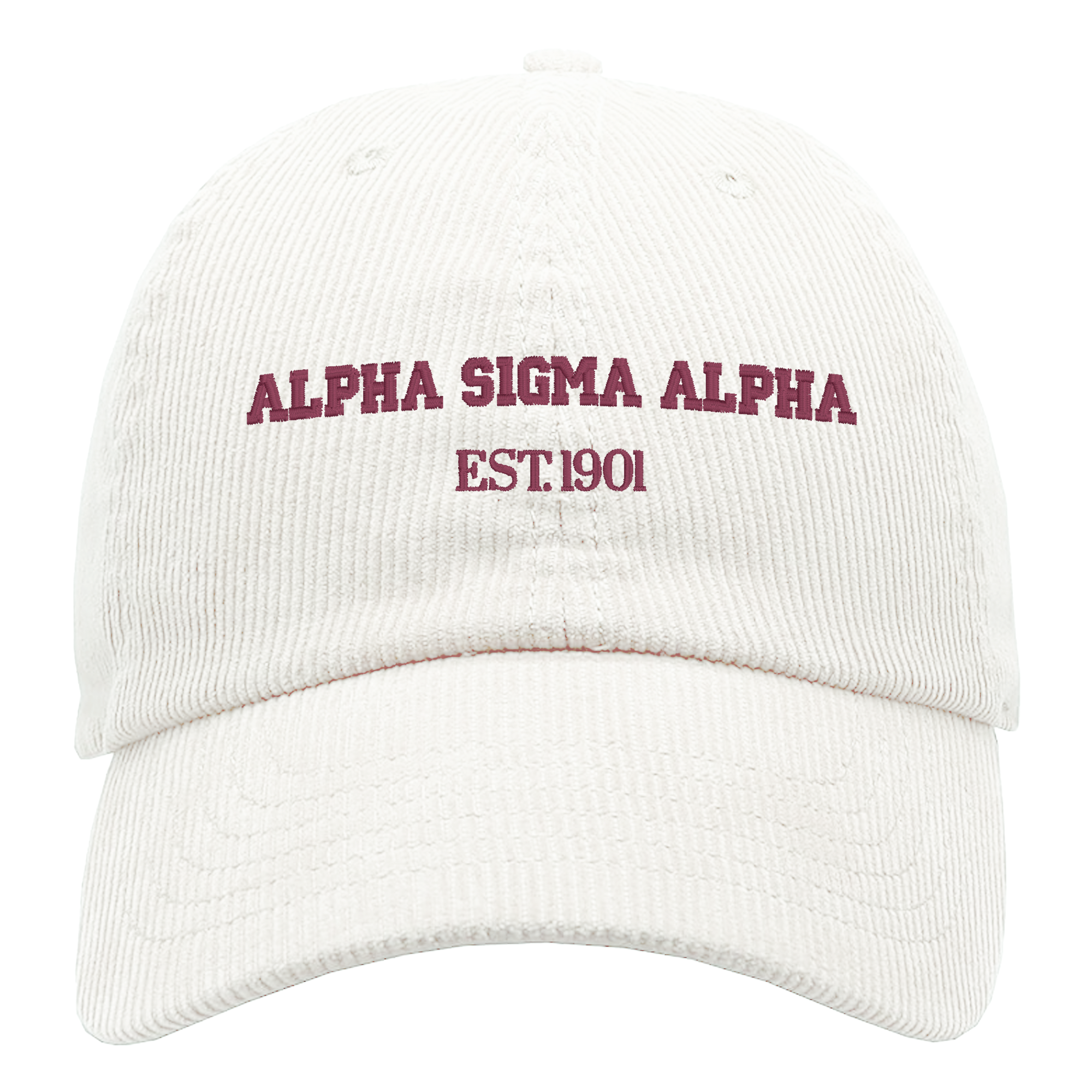 a white hat with the words,'alpha sima alpha est 1800