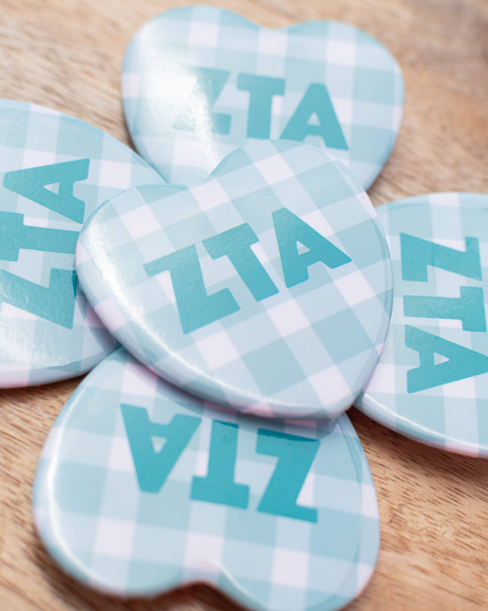 Gingham Heart buttons: Pi Beta Phi
