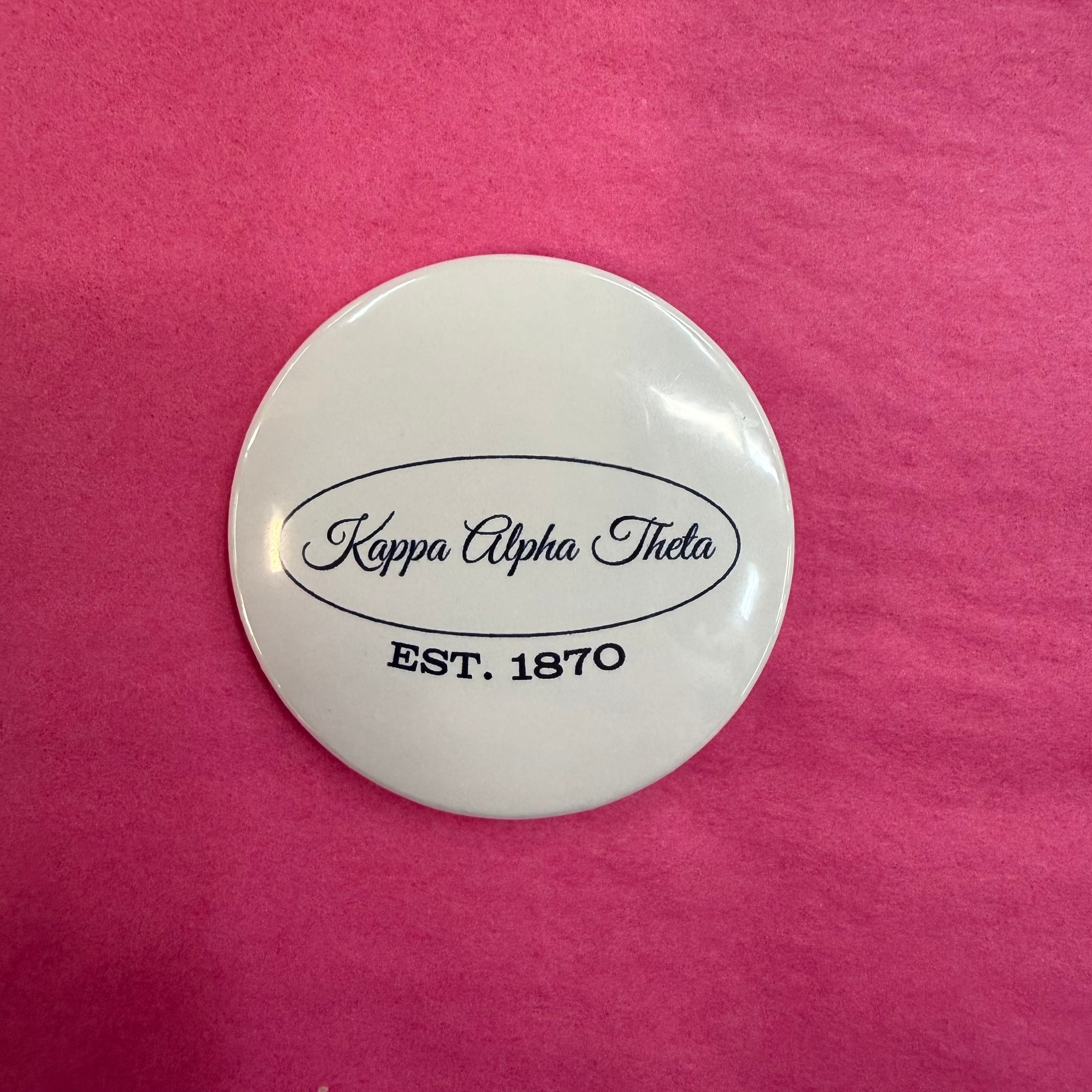 White & Navy Sorority Button