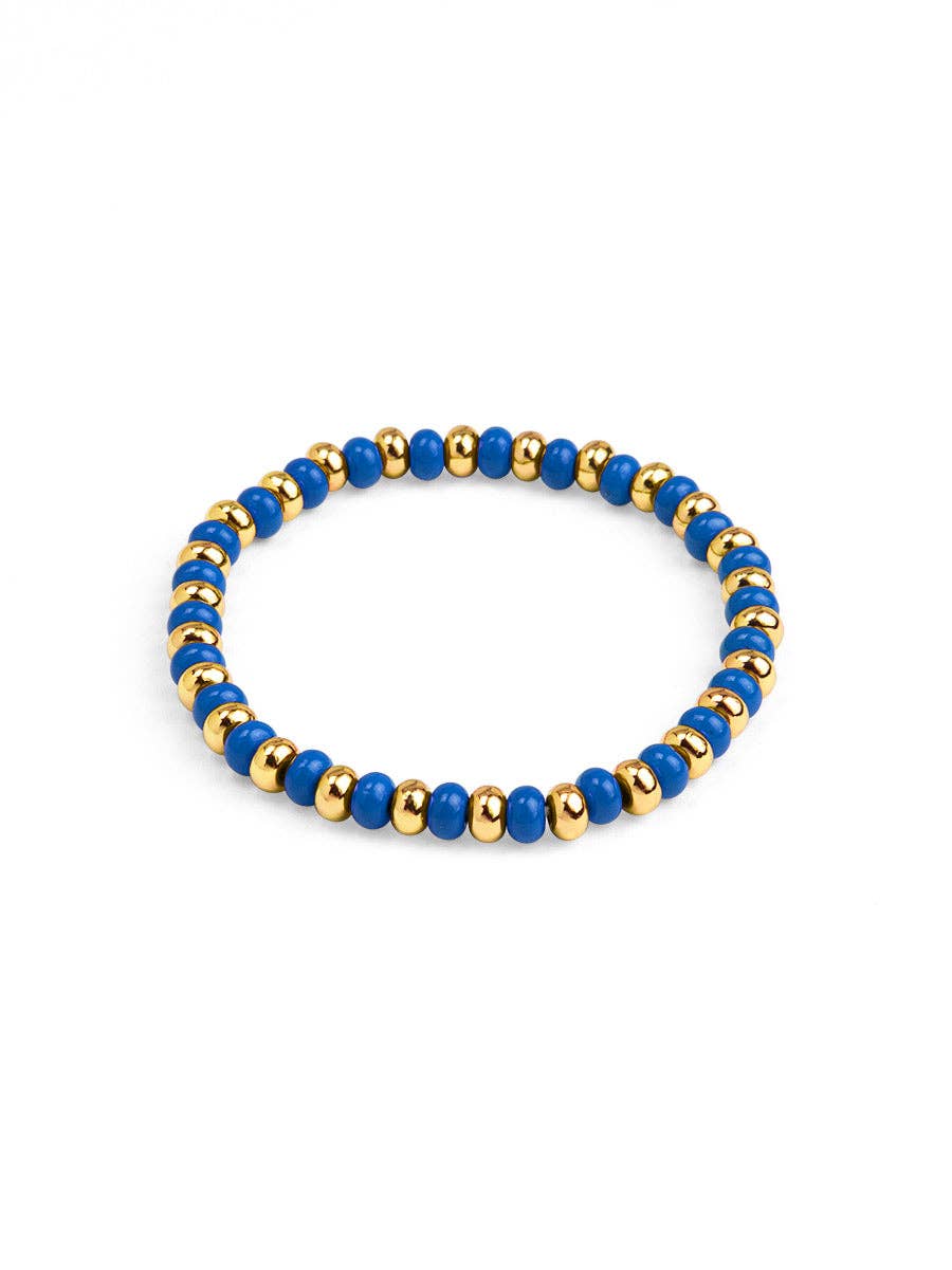 Enamel Beaded Stretch Bracelet