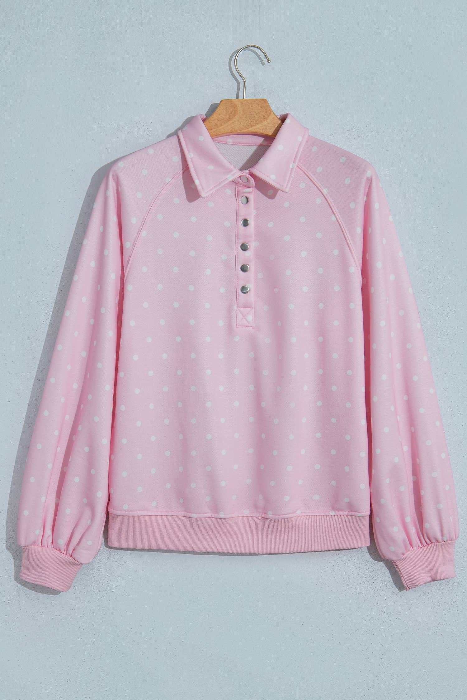Strawberry Chip Polka Dot Pullover Sweatshirt