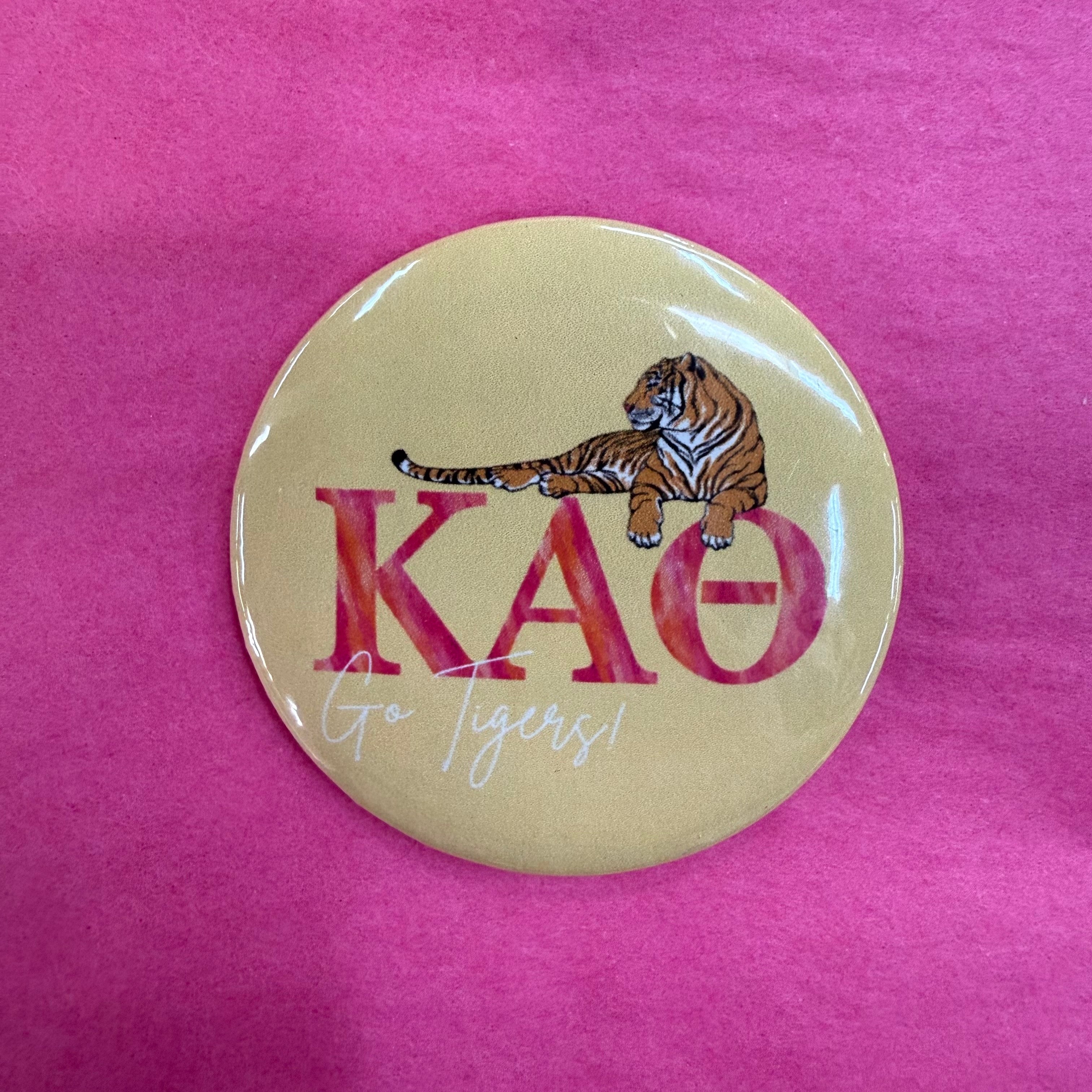 Go Tigers Yellow Sorority Button