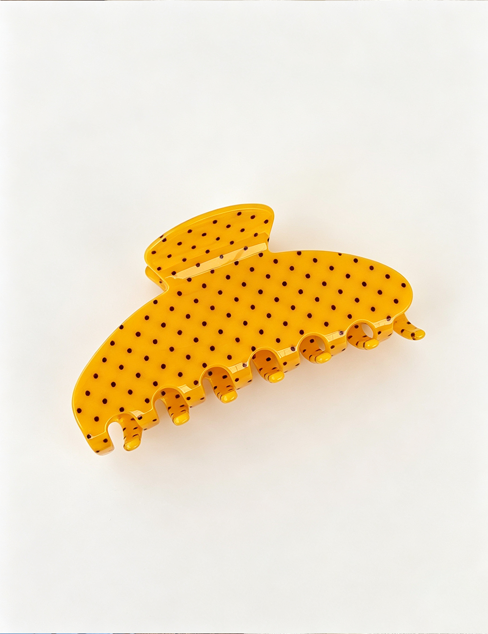Ladies Polka Dot Print Large Hair Claw Clip