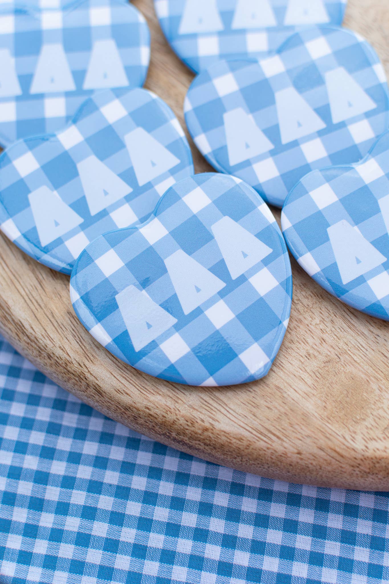 Gingham Heart buttons: Pi Beta Phi