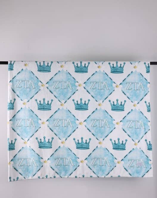 Zeta Tau Alpha Flannel Fleece Blanket, Sorority
