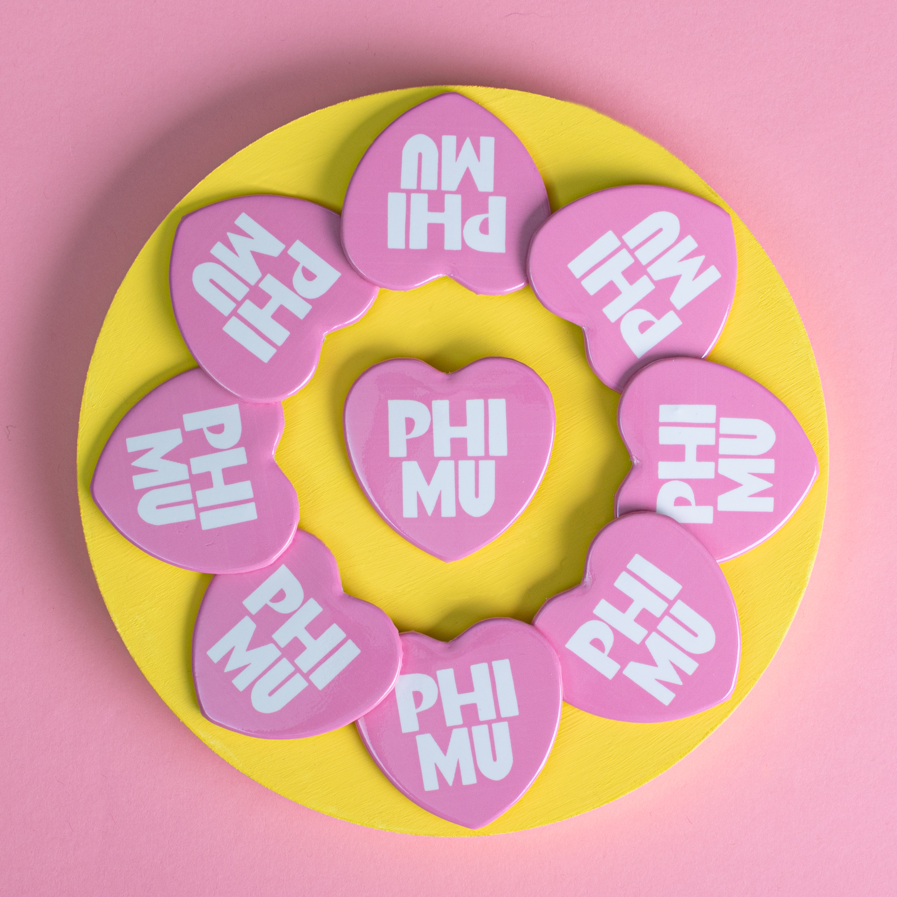 Pop Heart Buttons: Chi Omega