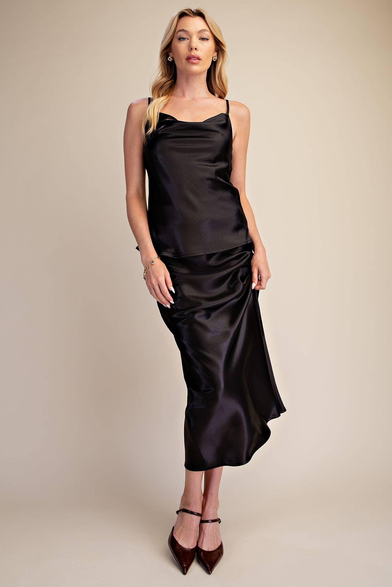 Cowl Neck Glitter Cami
