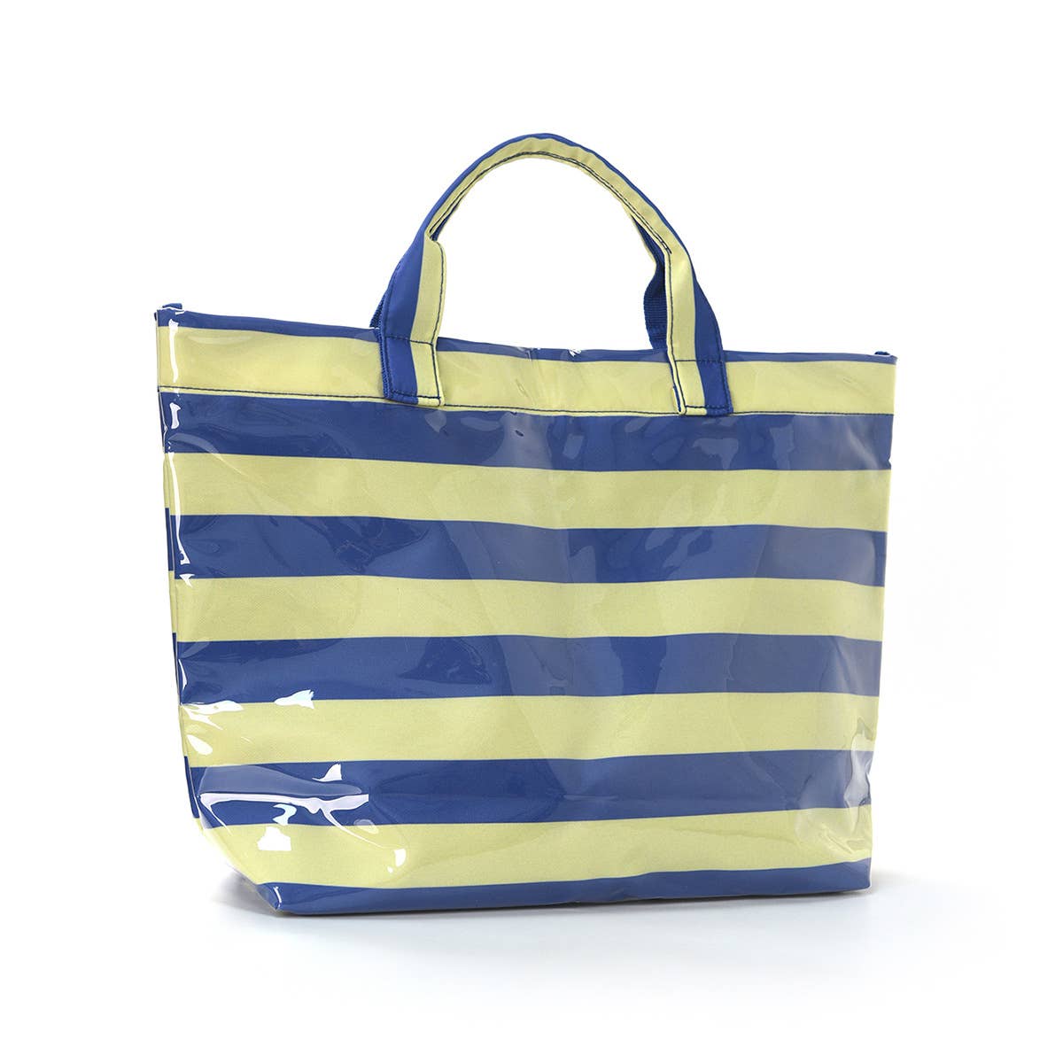Striped Tote Bag PVC Handbag