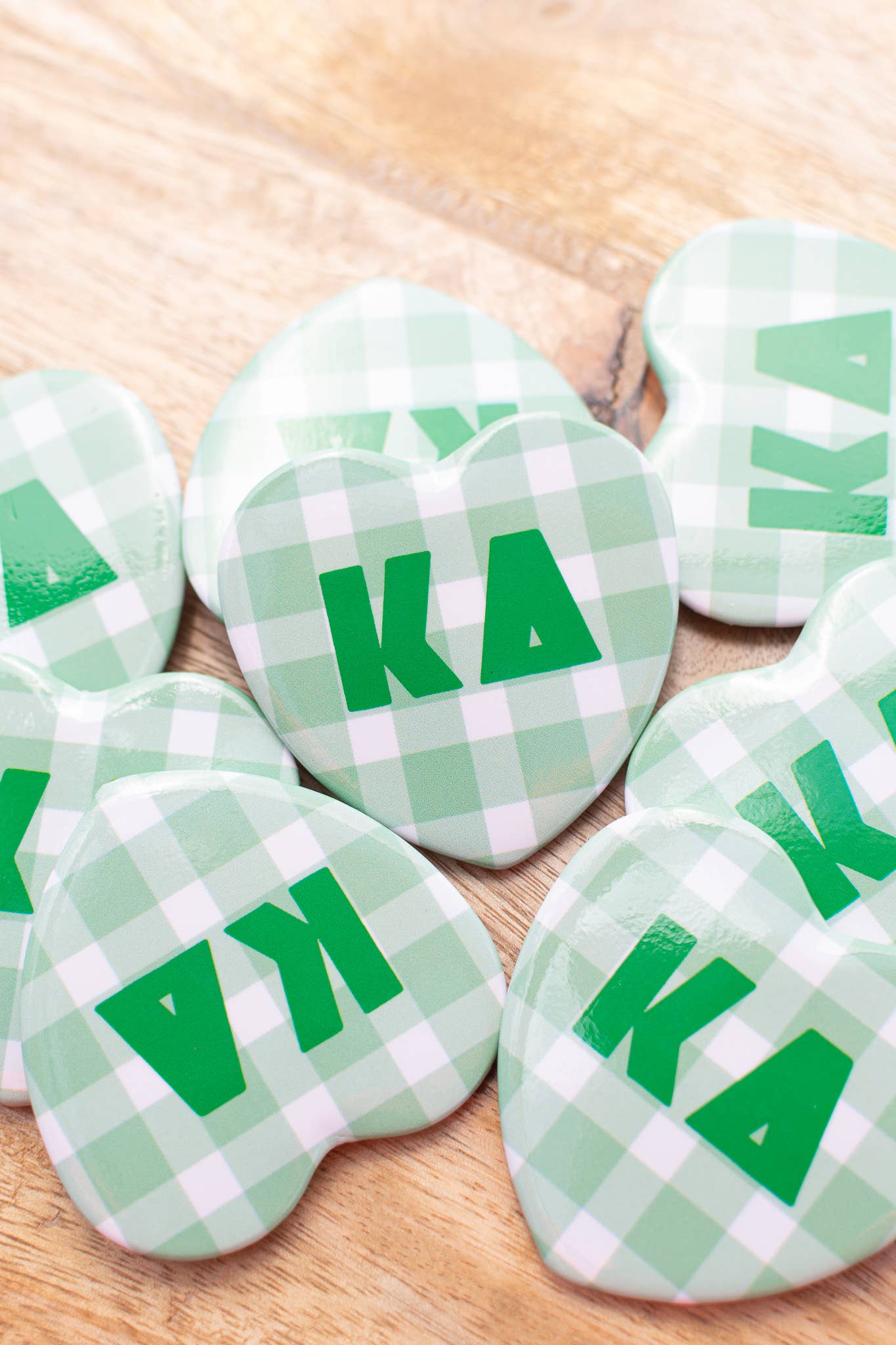 Gingham Heart buttons: Pi Beta Phi