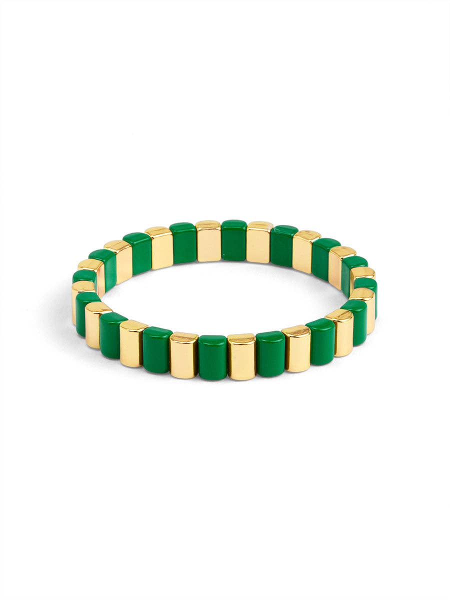 Enamel Tile Stretch Bracelet