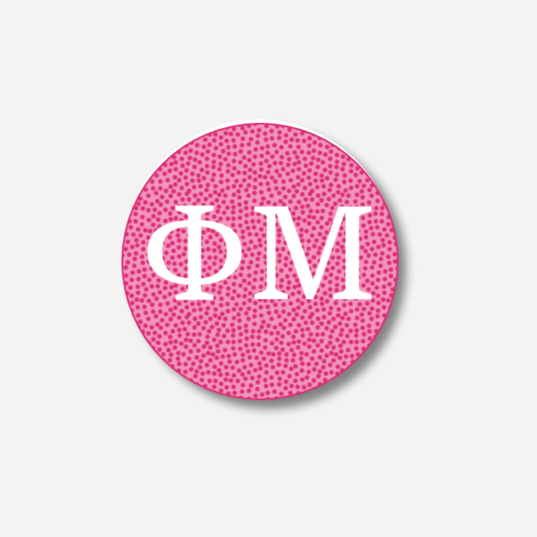 Phi Mu Dots Button: Large Dots