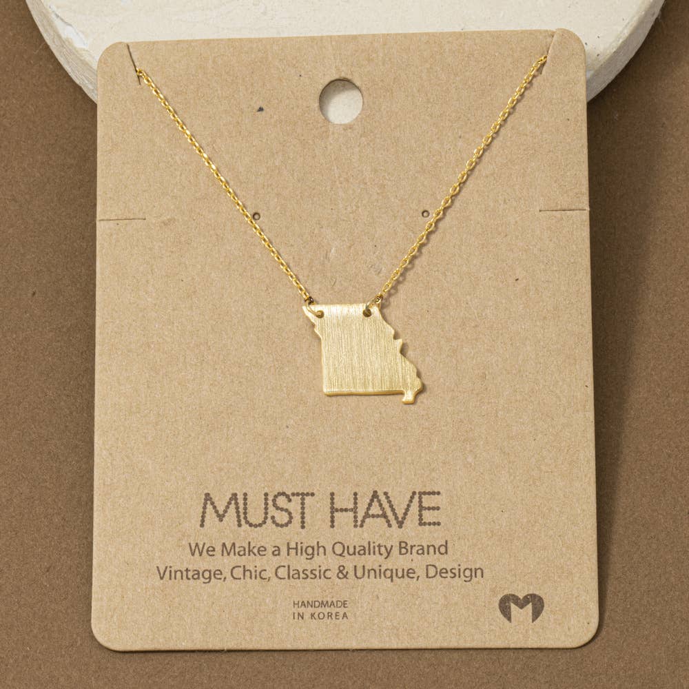 Missouri State Map Pendant Necklace