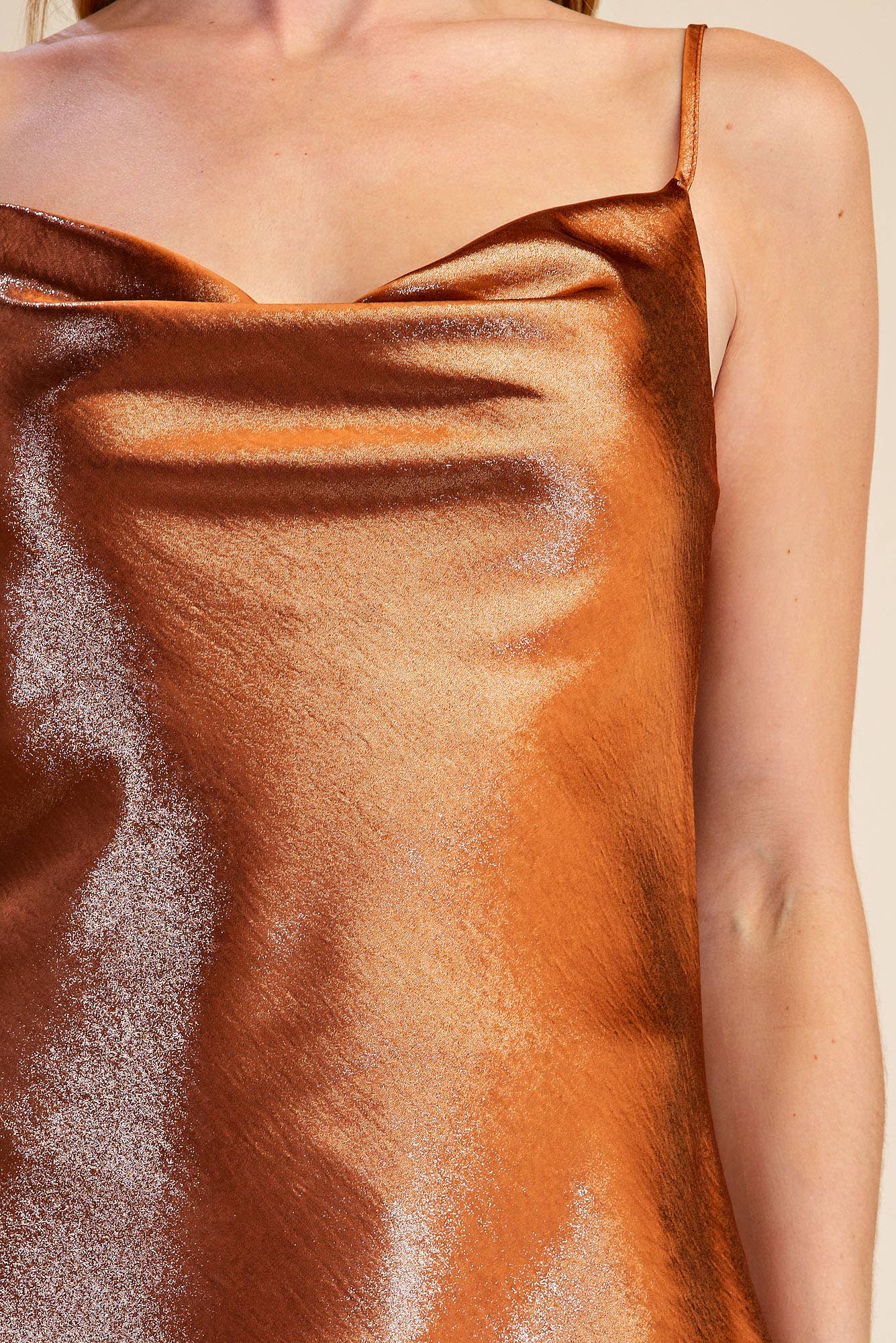 Cowl Neck Glitter Cami