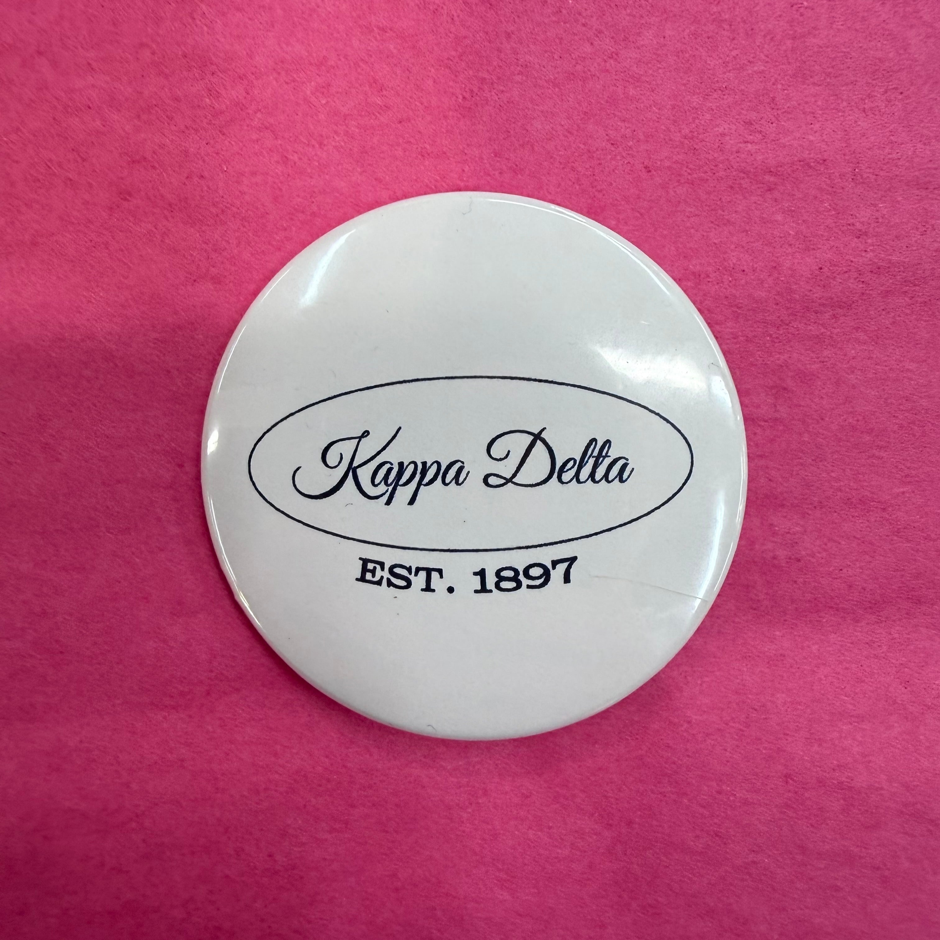 White & Navy Sorority Button