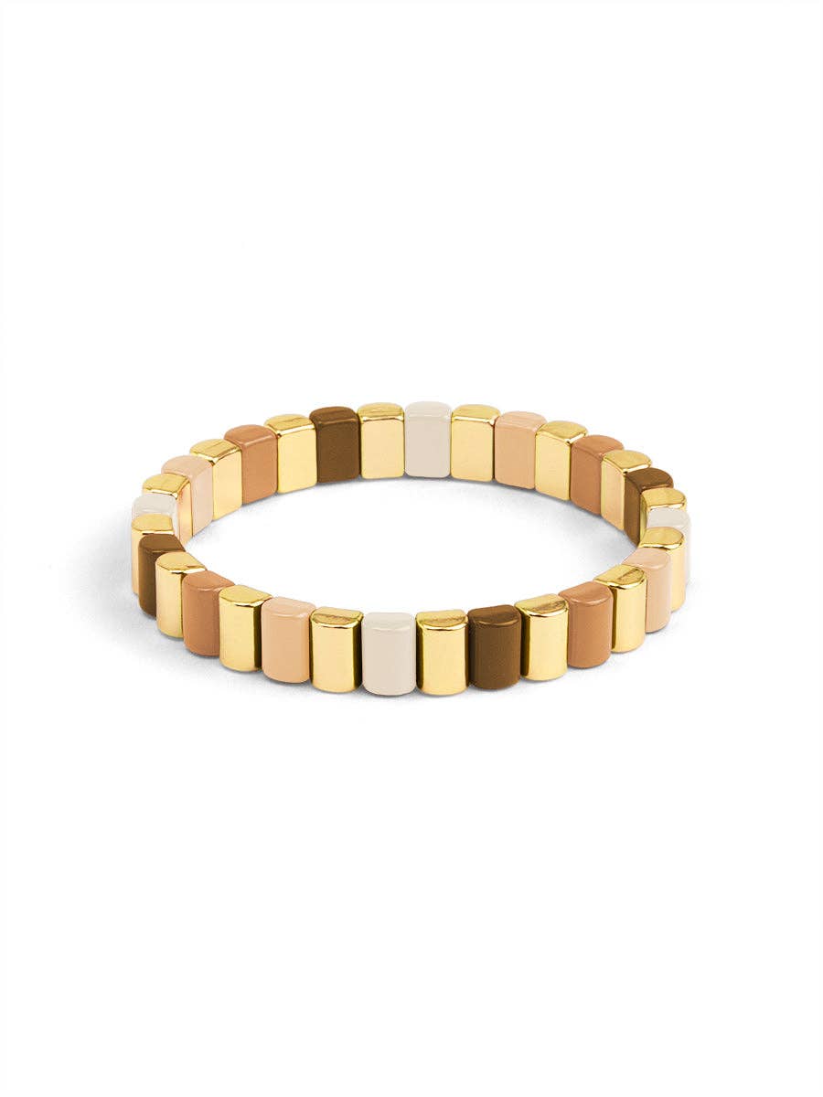 Enamel Tile Stretch Bracelet