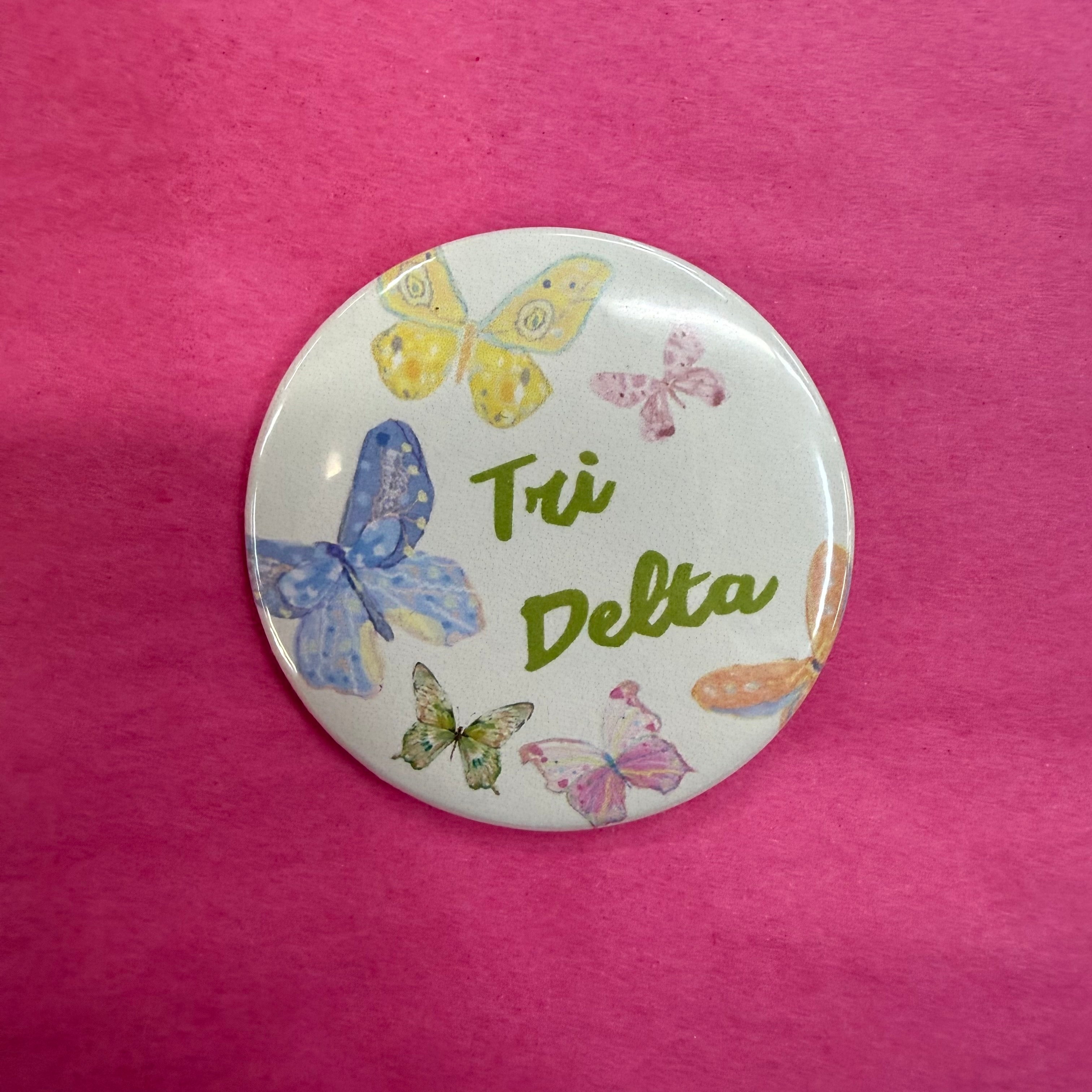 Butterfly Sorority Button