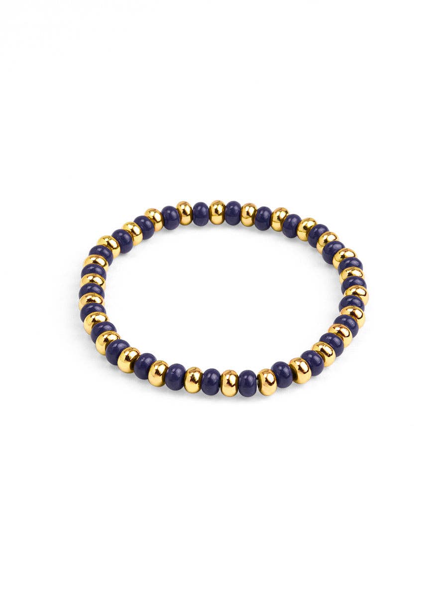 Enamel Beaded Stretch Bracelet