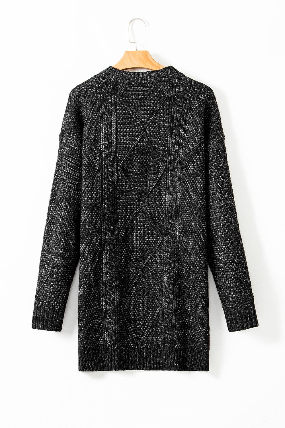 Cable Knit Loose Fit Sweater Mini Dress