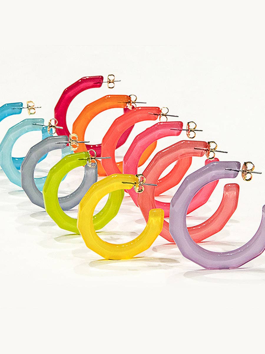 Small Textured Hoop Earring