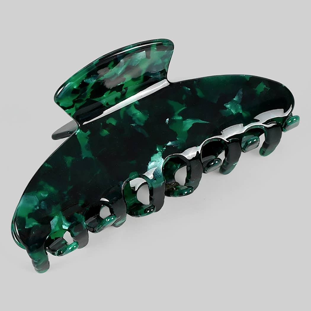 STURDY MARBLED ACRYLIC HAIR CLIP