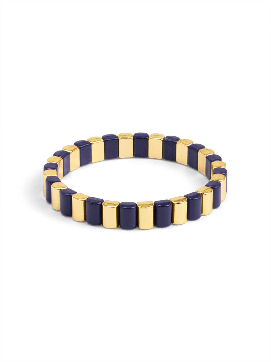 Enamel Tile Stretch Bracelet