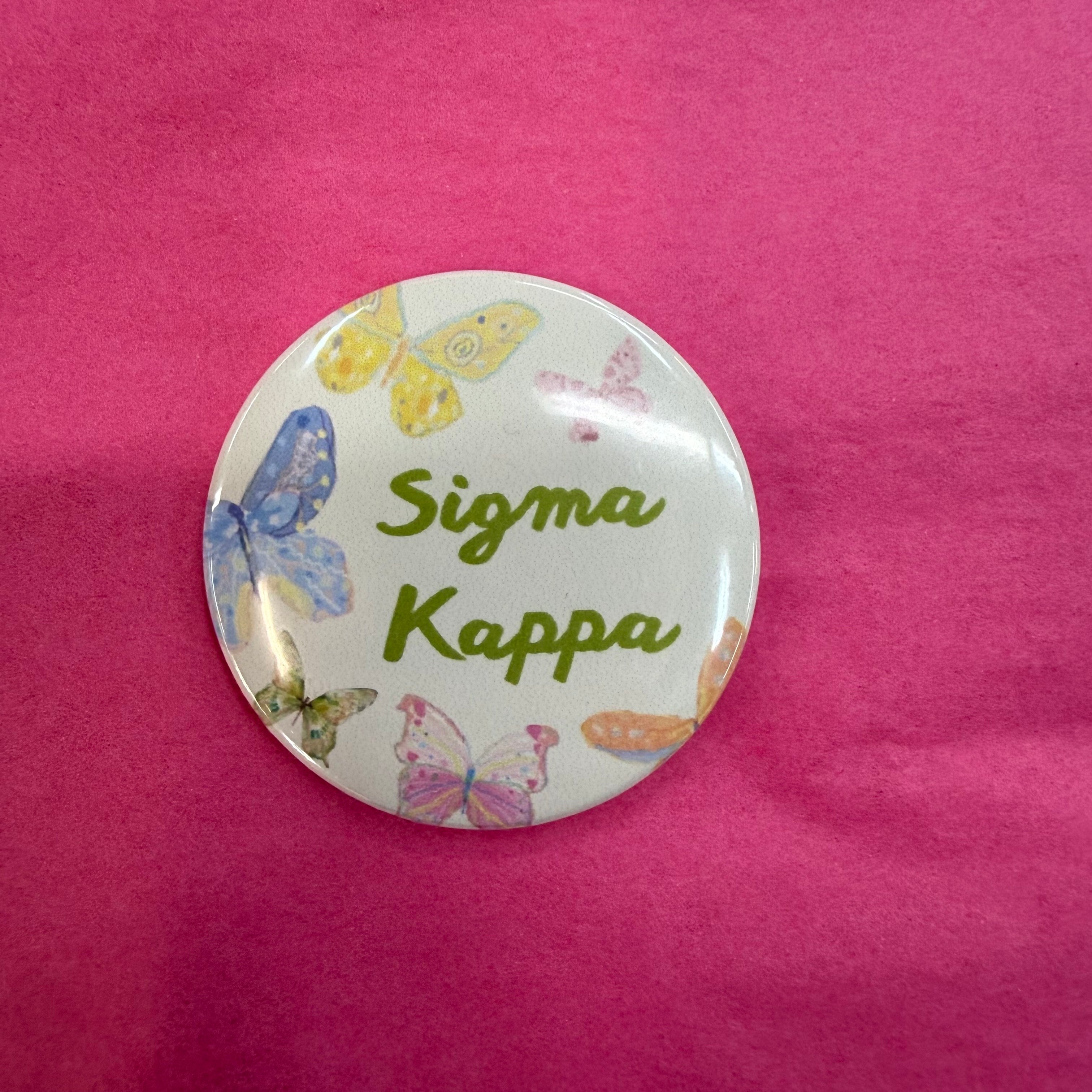 Butterfly Sorority Button