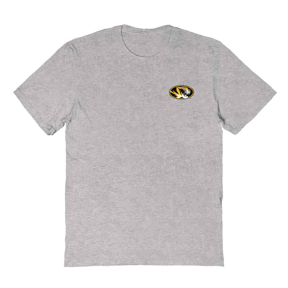Missouri Tigers MU Vive La Fete Impressions Artwork Womens Cotton Tshirt: Heather Gray / S