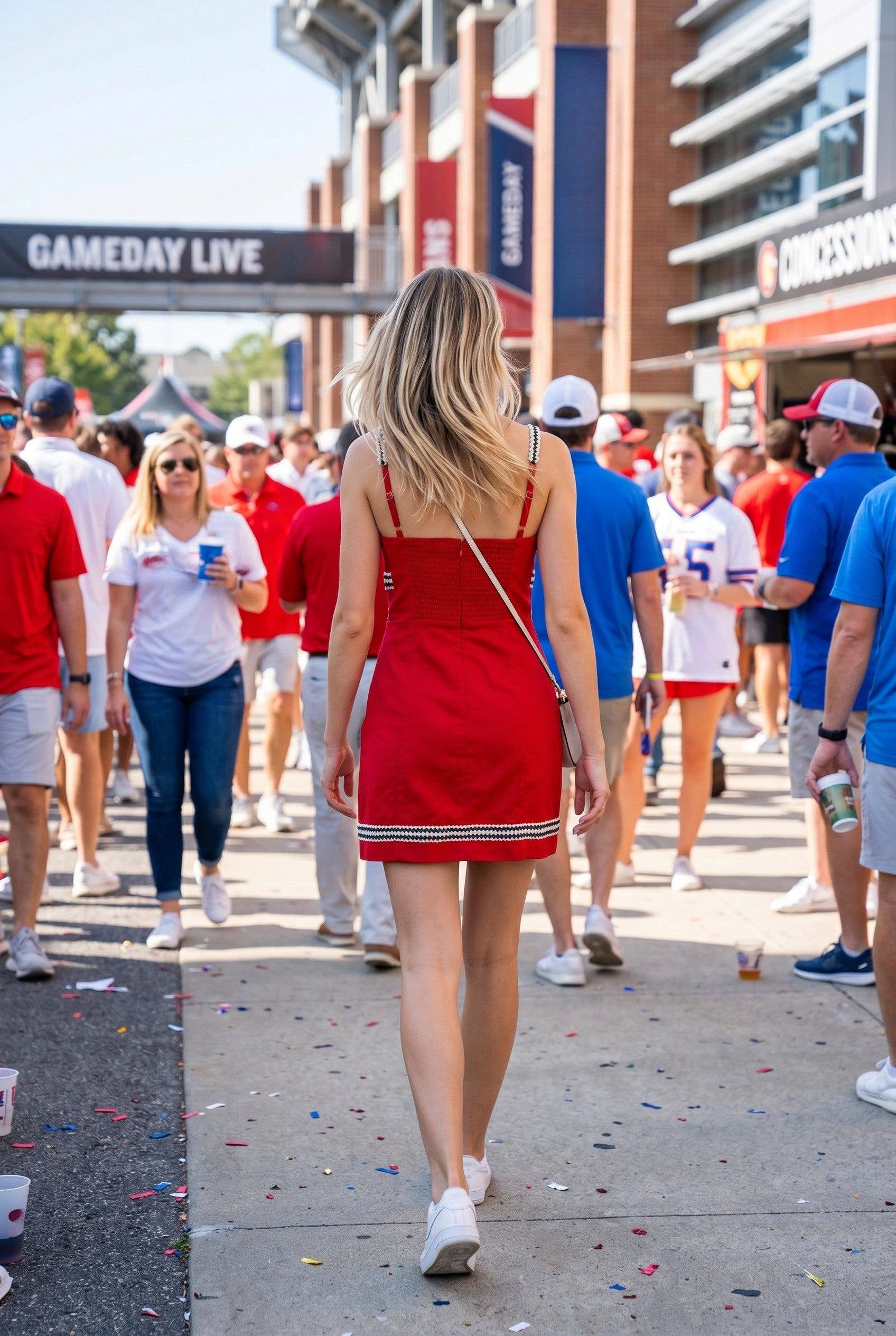 Mini Dress with Contrast Trim Tape