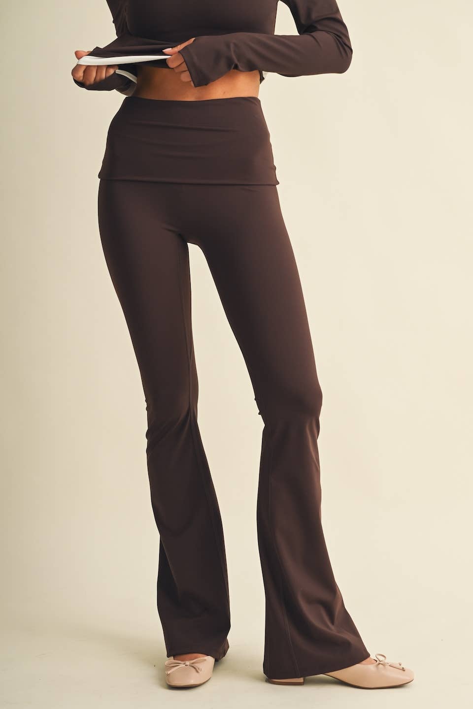 Active Foldover Flare Legging