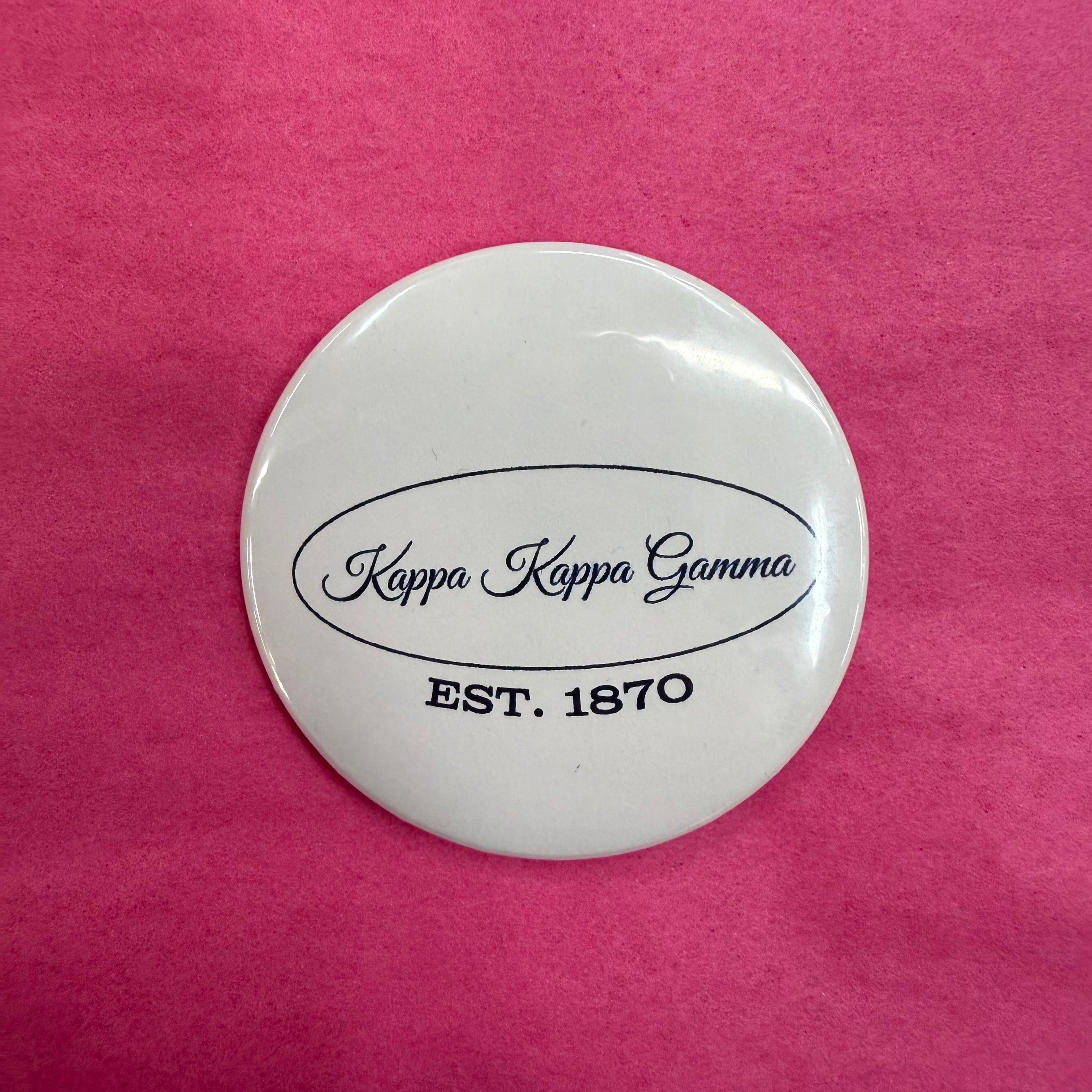 White & Navy Sorority Button