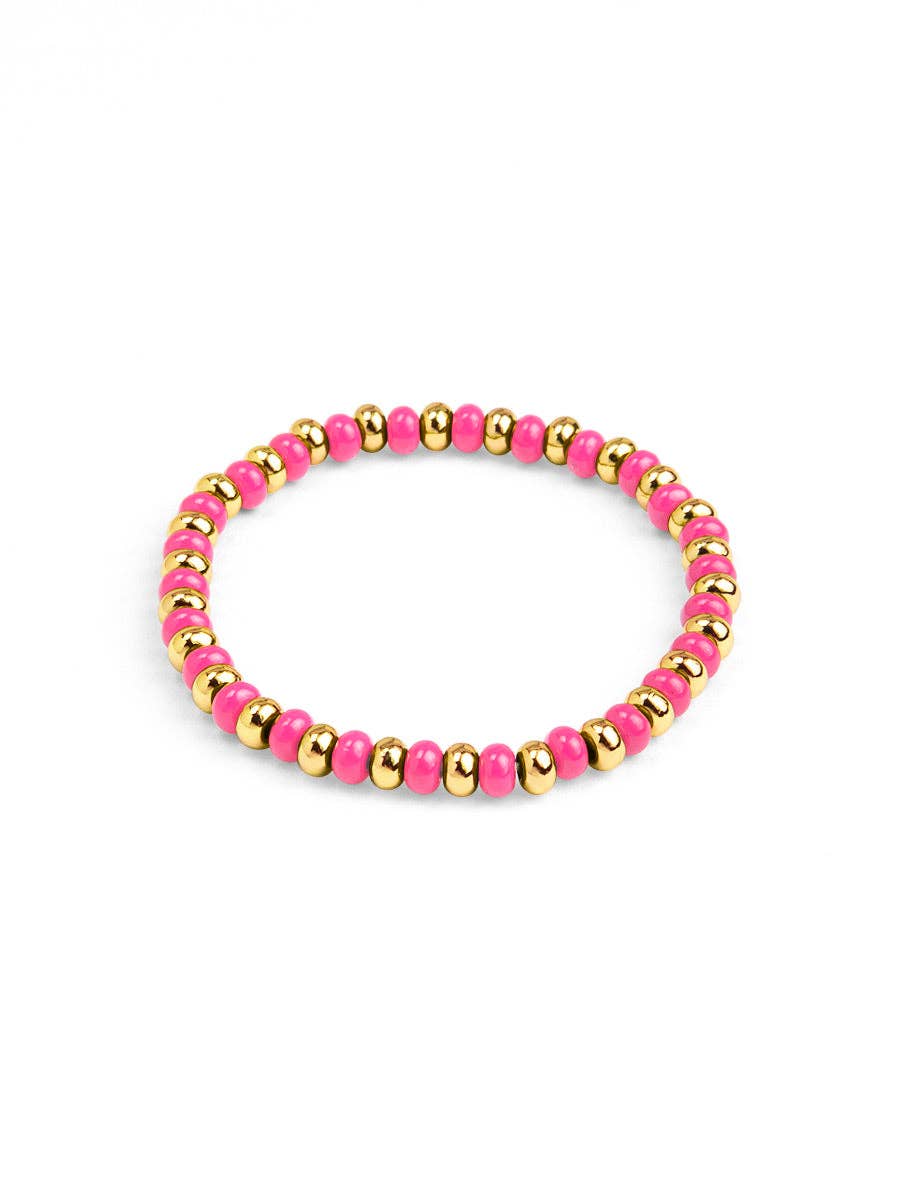 Enamel Beaded Stretch Bracelet