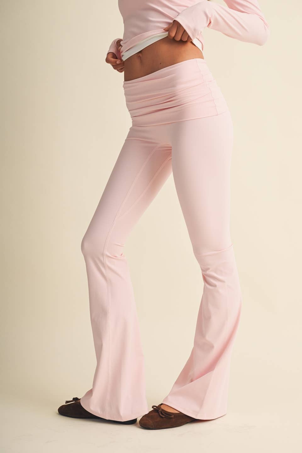 Active Foldover Flare Legging