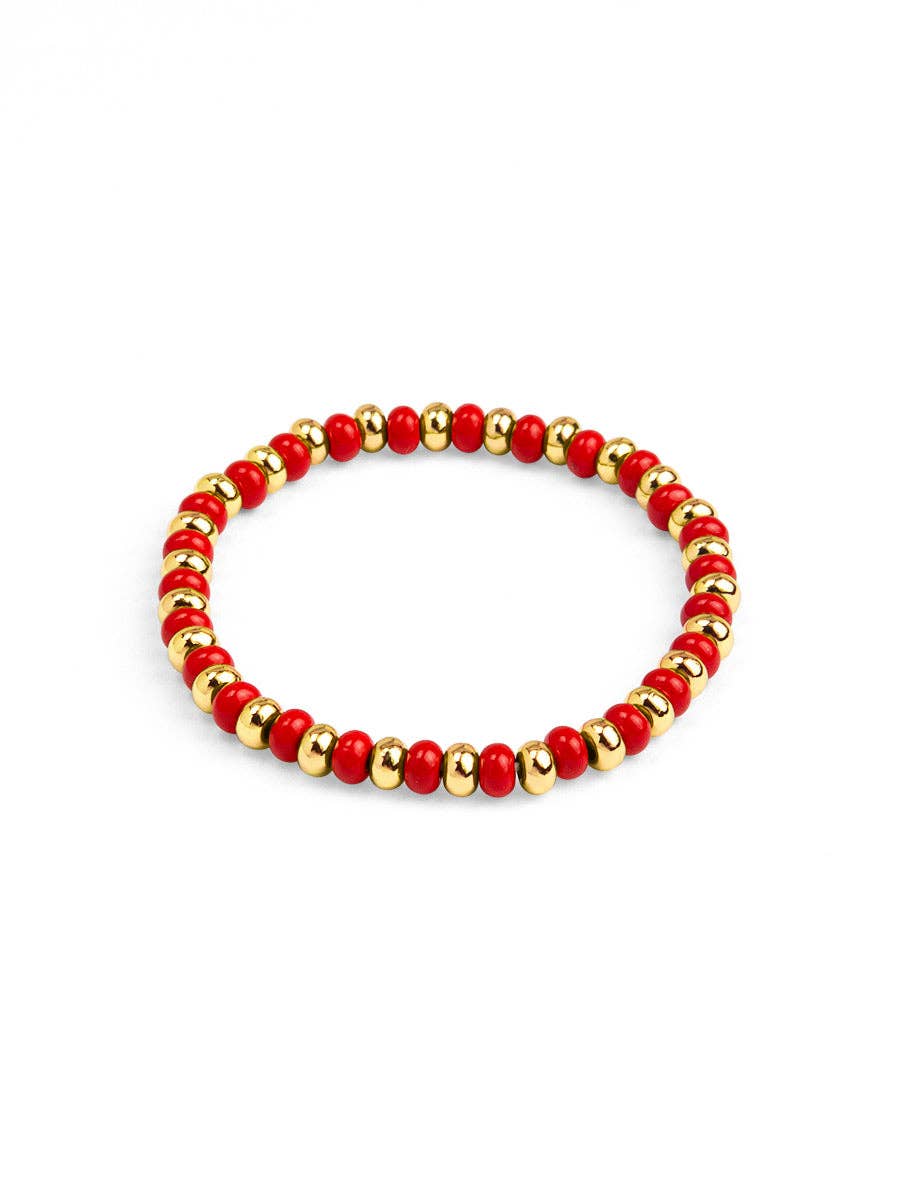 Enamel Beaded Stretch Bracelet