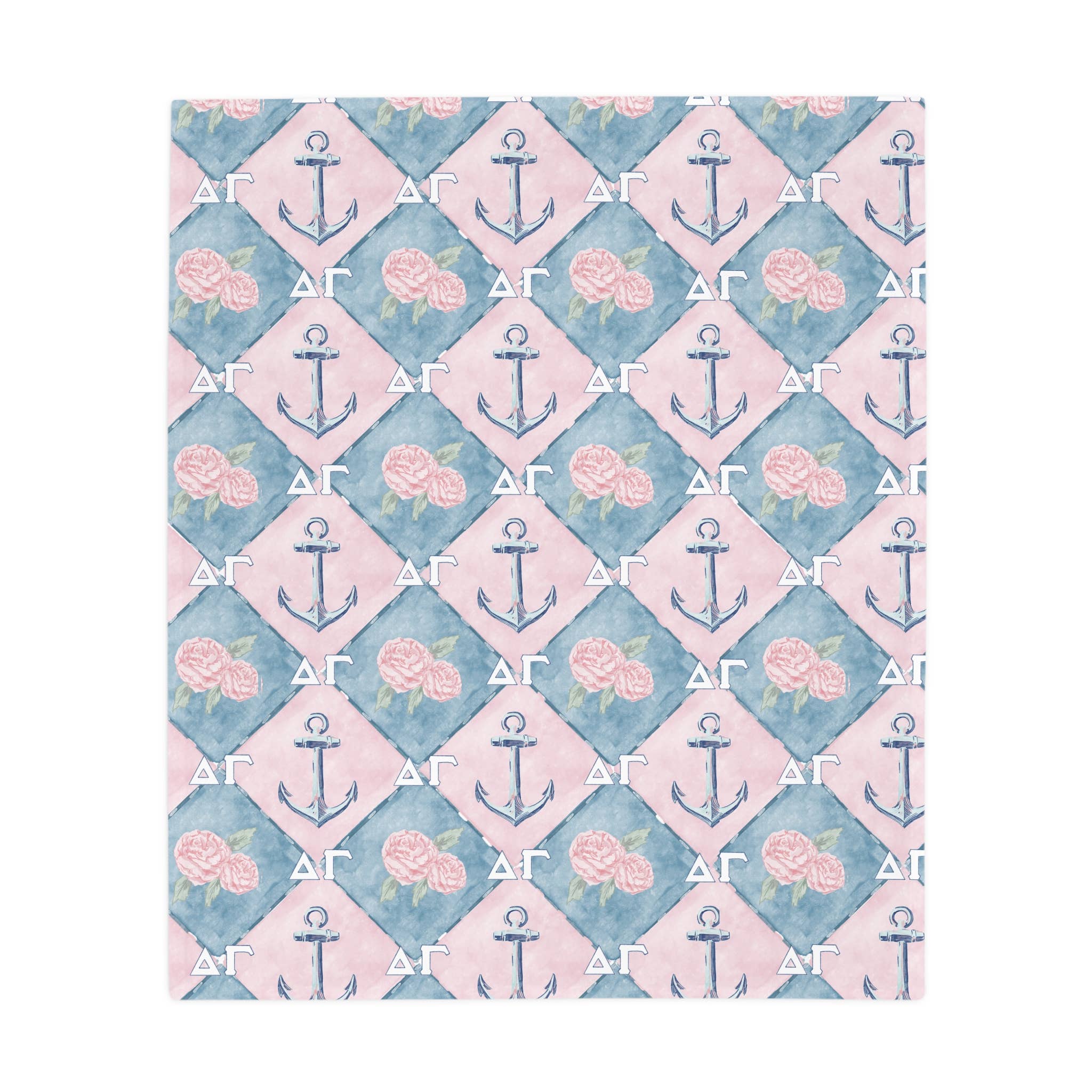 Delta Gamma Flannel Fleece Blanket, Sorority