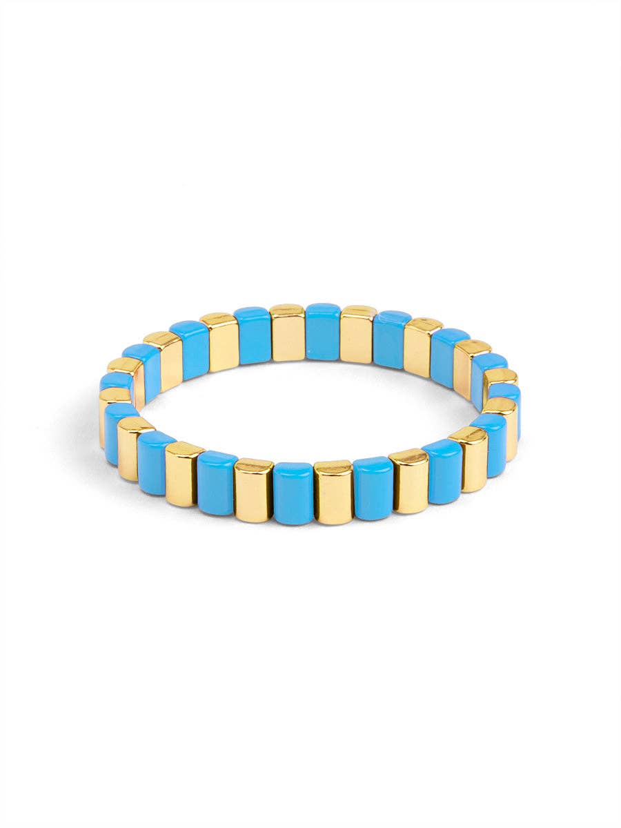 Enamel Tile Stretch Bracelet
