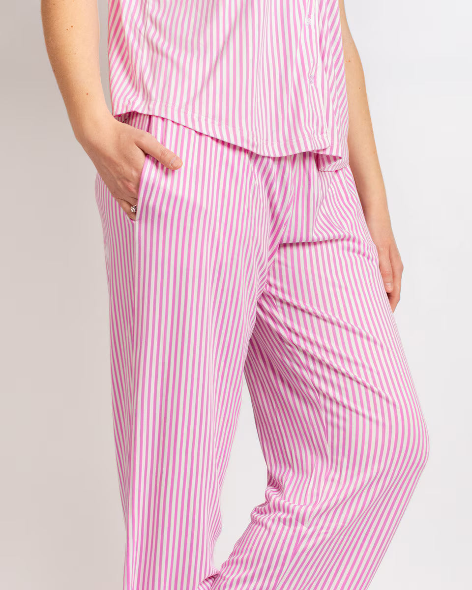Pinstripe Pajama Set – Pink/White