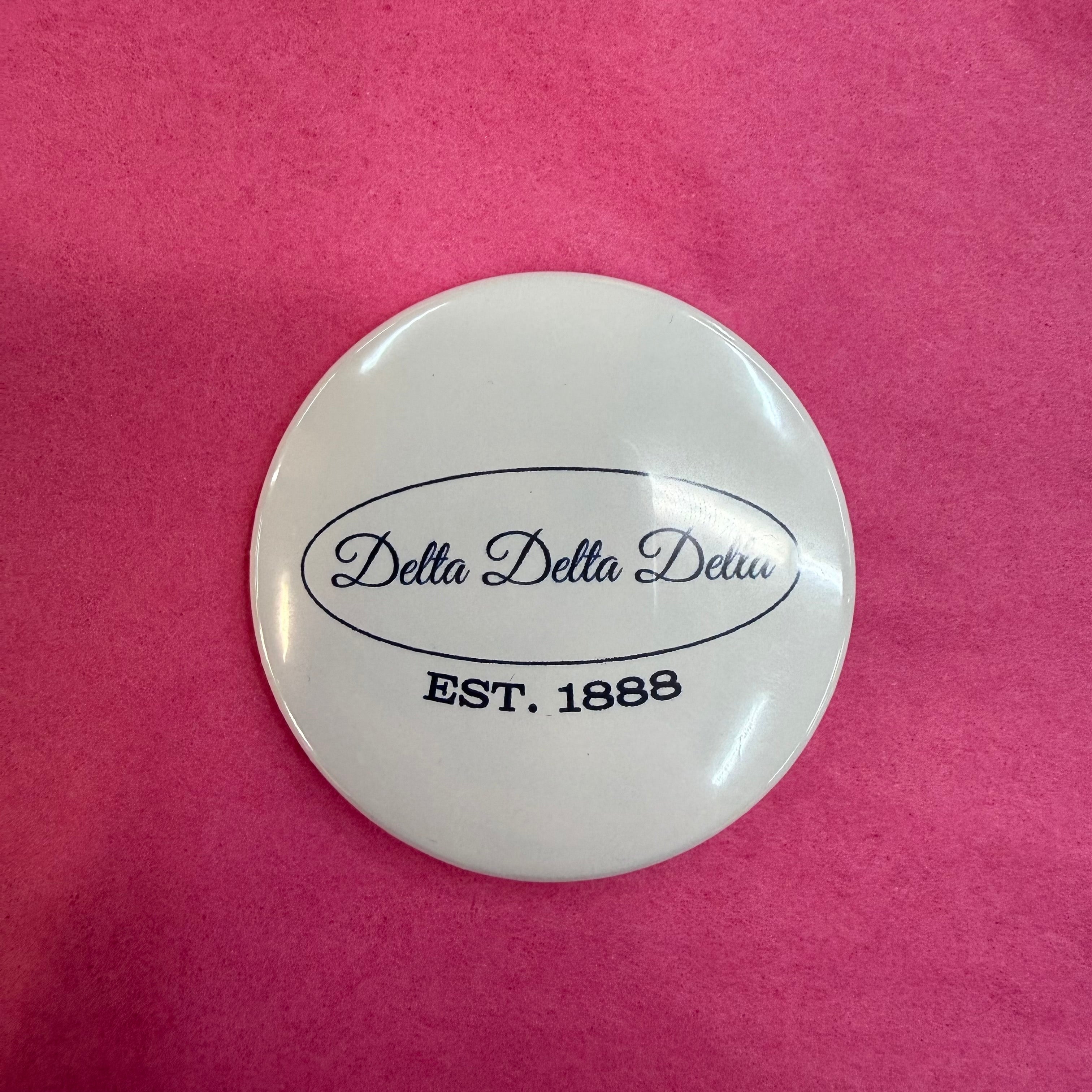 White & Navy Sorority Button