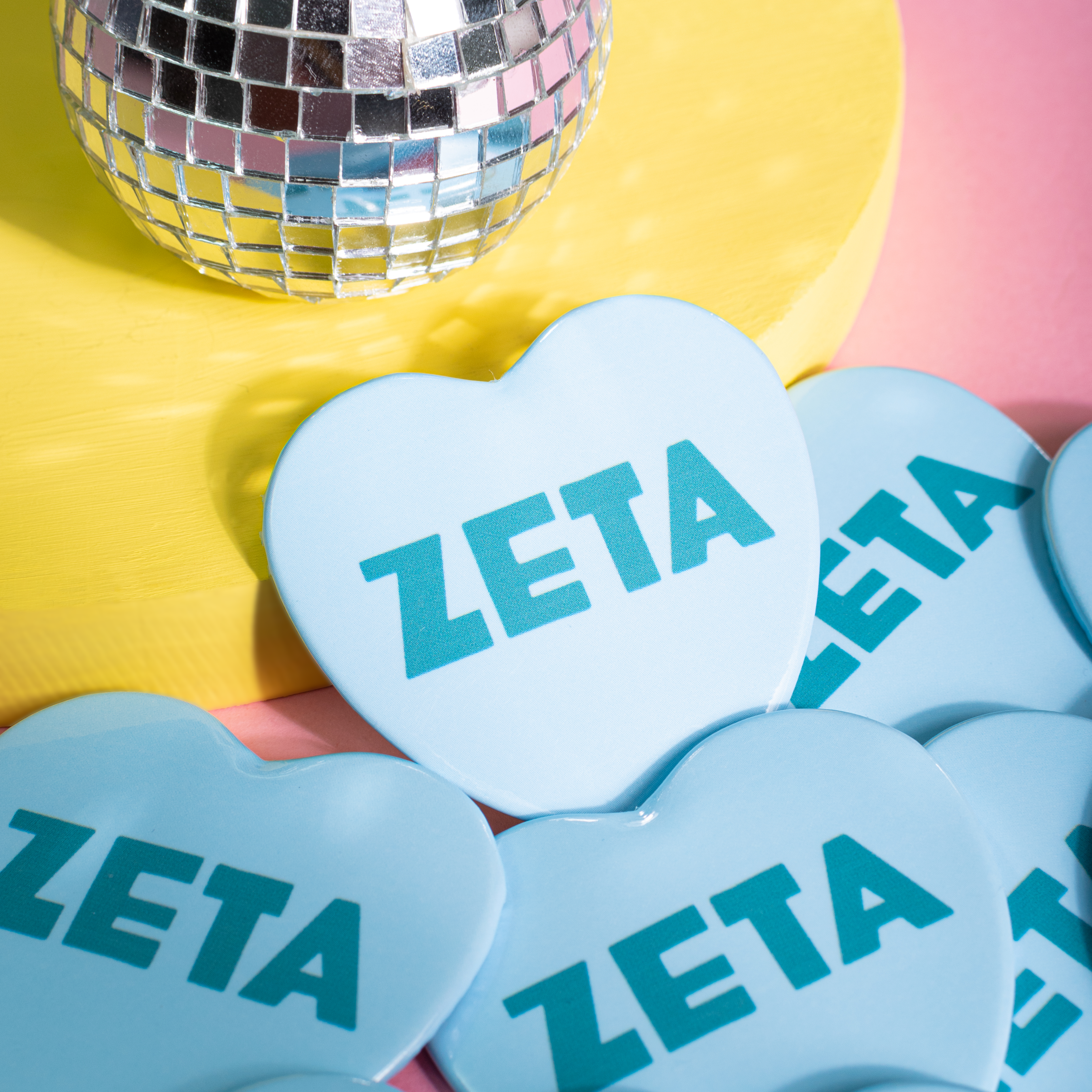 Pop Heart Buttons: Phi Mu