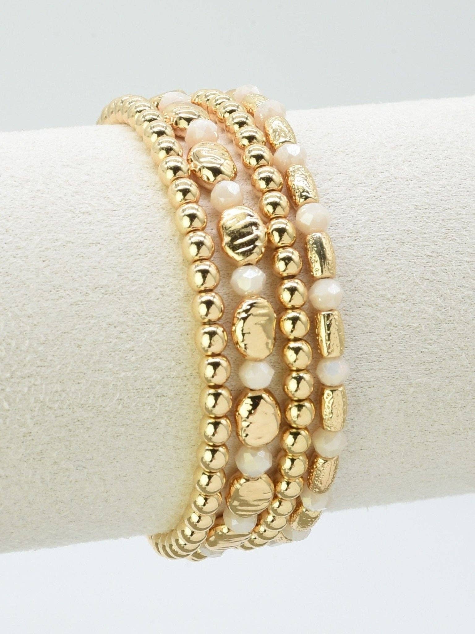 4 Piece Multi Beaded Bracelet Set