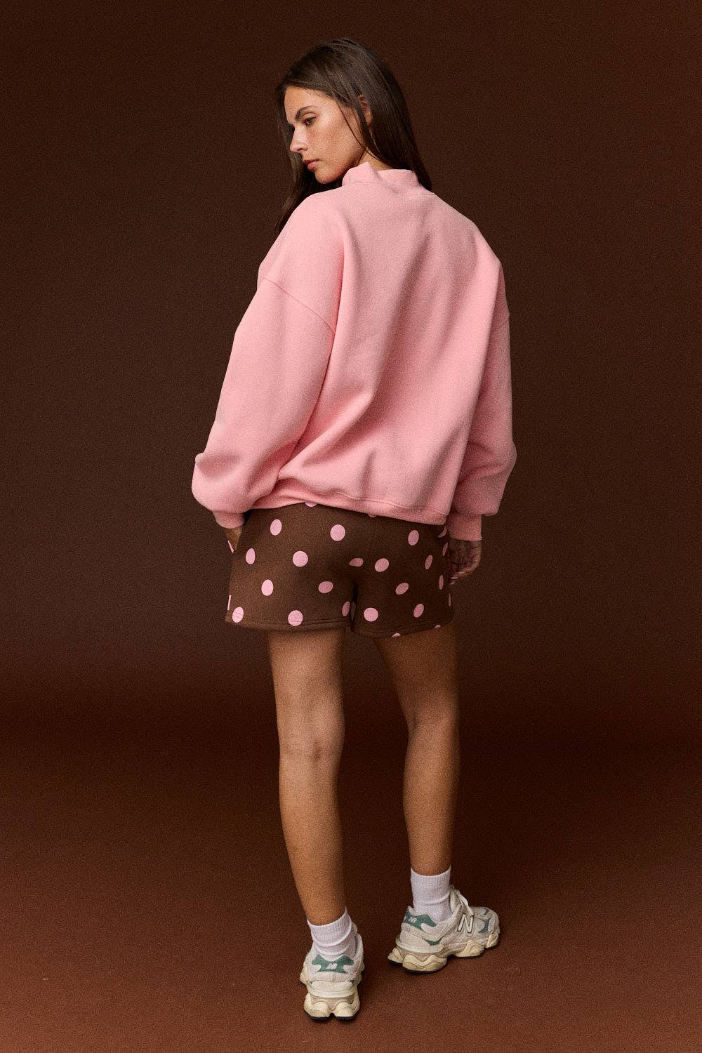 Pink MOCK NECK SWEATER